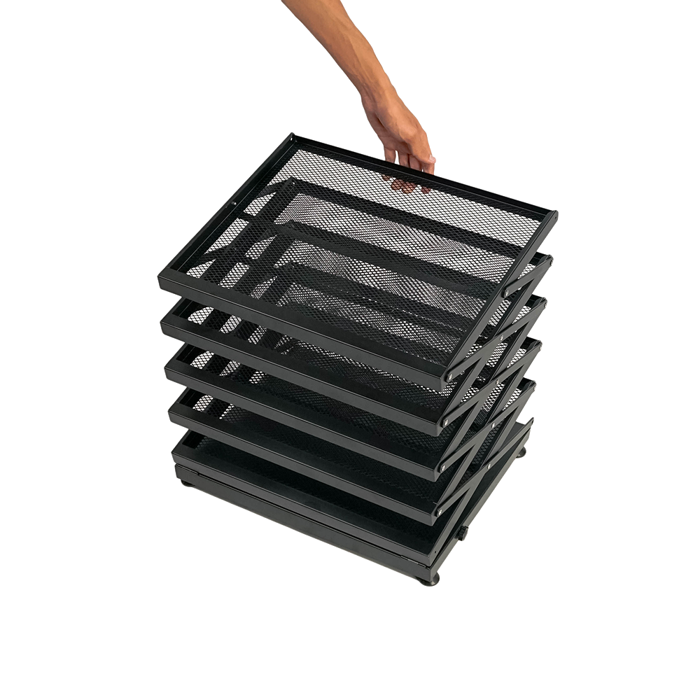 RAK MAJALAH 5 SUSUN A4 (HITAM 46 X 160 CM)