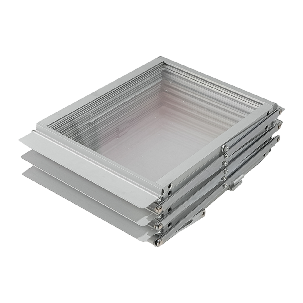 RAK BROSUR LIPAT 2 SISI 7 SUSUN (SILVER)
