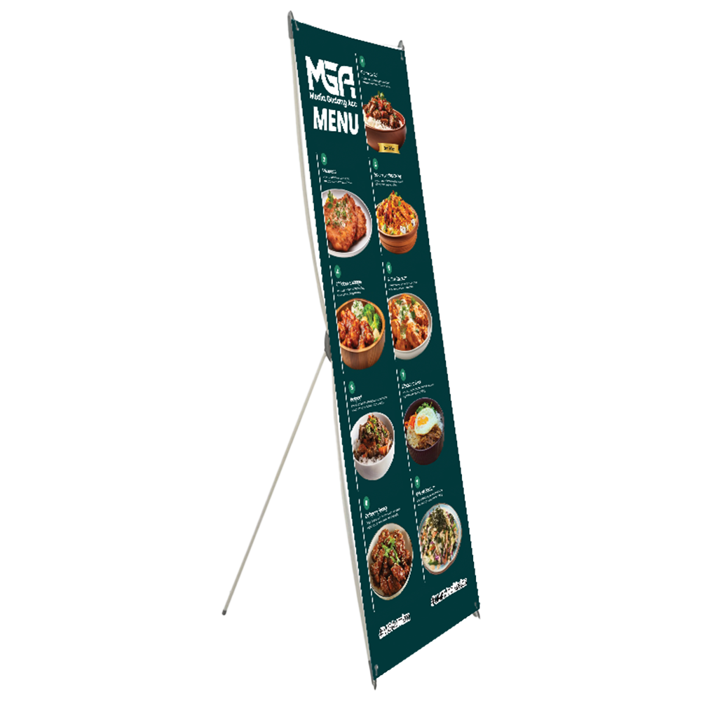 X BANNER PVC SARUNG ORANGE UKURAN 60x160CM